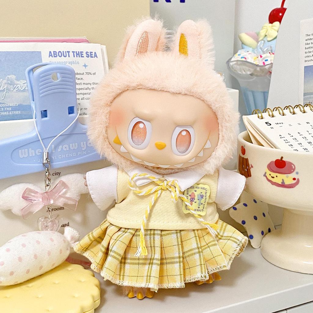17cm Labubu Doll Clothing Set for 3.0 and First/Second Generation Sitting Party Blind Box Skirt