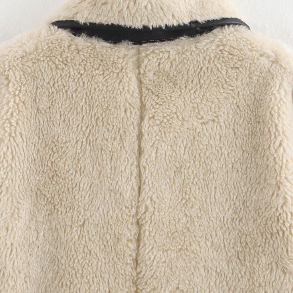 European & American Women's Fashion 2024: Autumn/Winter Plush Coat with Large Lapel (924086)