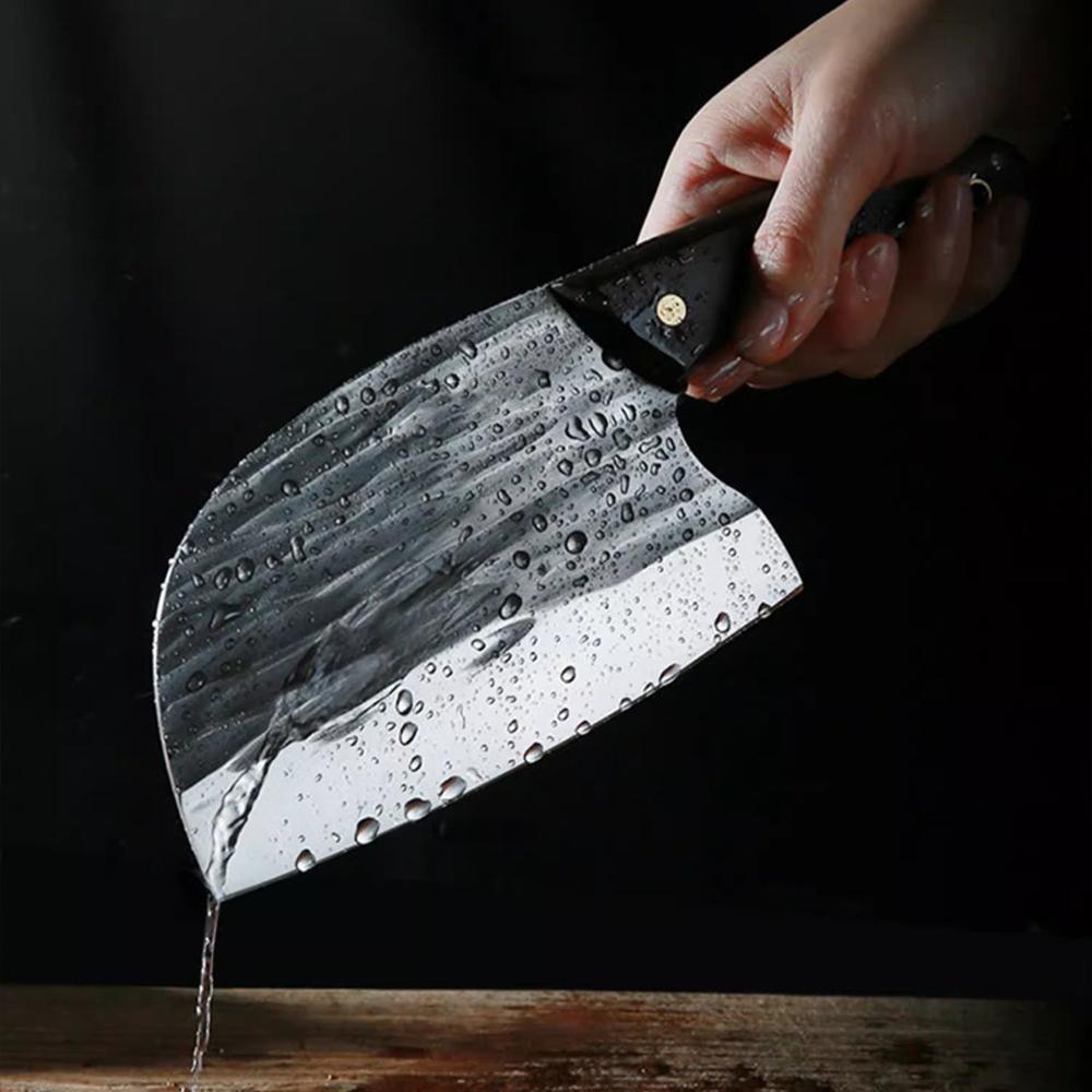 Butcher Slaughter Knife Chef Cleaver Meat Chop Vegetables Kitchen Knives Hand Forged Blade Wood Handle Heavy Knife Cooking Tools