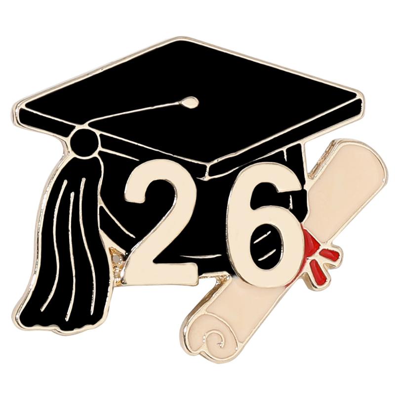 2026 Absolventské Suvenýry Odznaky Klobouk Bakaláře Kniha Odznak Módní Personalizovaný Dárek Pro Absolventskou Párty Studenty Učitele