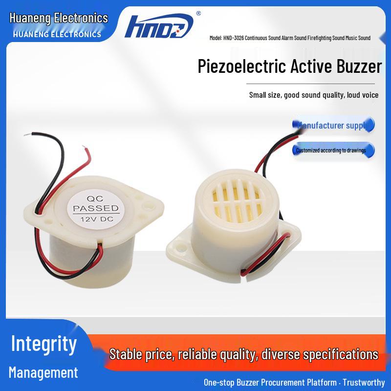 Piezoelectric Active Buzzer HND-3026 Continuous Alarm Sounder HND-3026