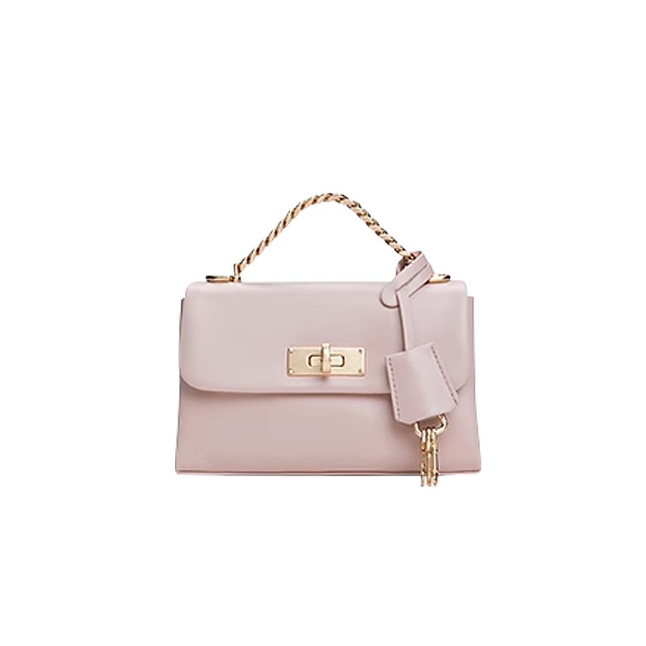 

Small Niche New Large Capacity High-end Commuting Retro Postman Simple and Versatile Hand-held Crossbody Bag for Women рожевий