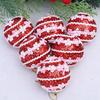 6CM Foam Christmas Balls Red White Christmas Hanging Balls Christmas Tree Pendant  for Home