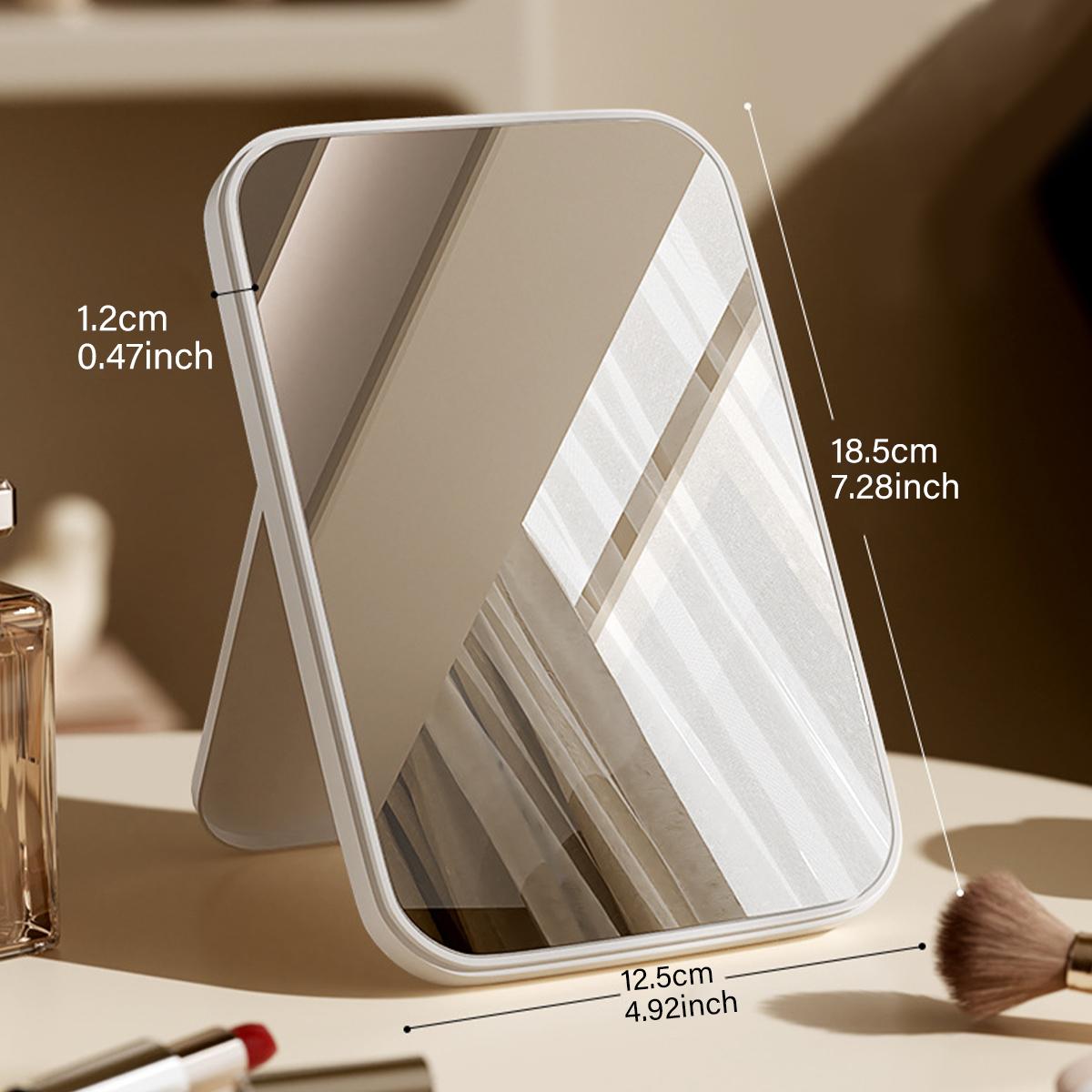 

1 portable pink/white makeup mirror, foldable travel makeup mirror, home I am a dressing table, dormitory beauty mirror білий