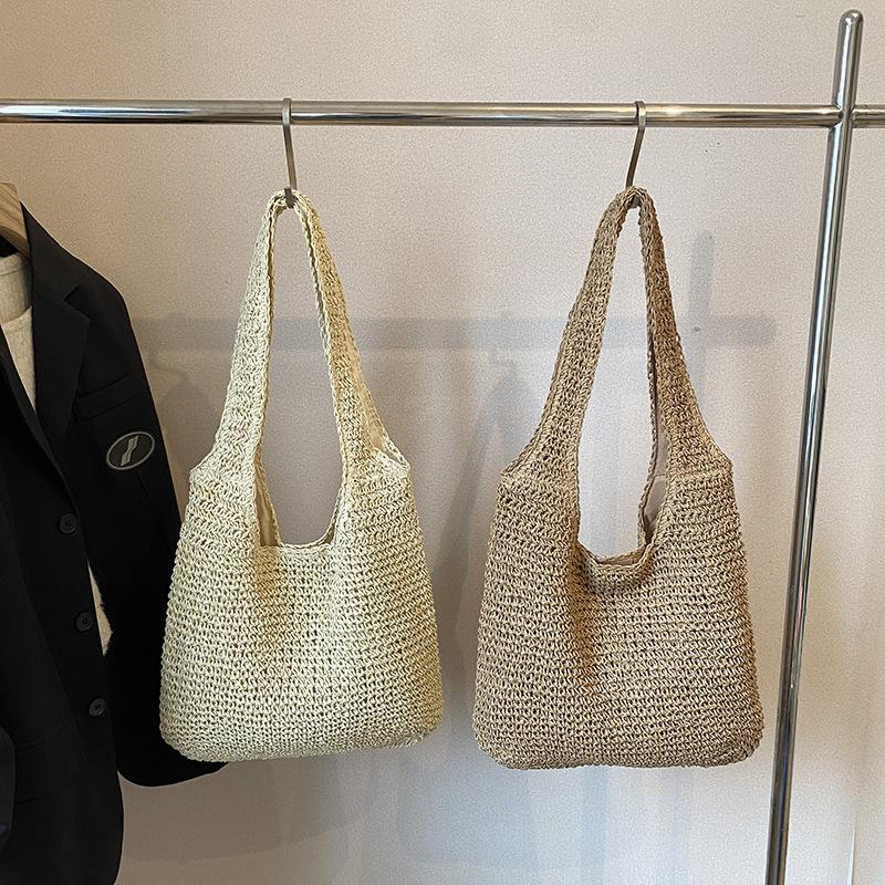 Mori handwoven bag casual large capacity seaside beach bag supply fashionable versatile tote bag