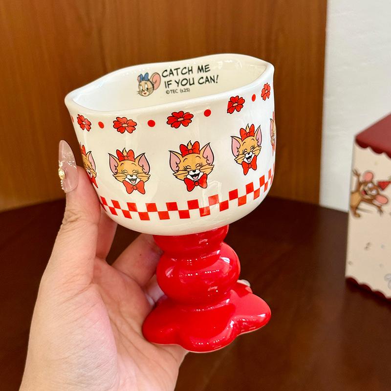 

Cat And Mouse Ip Ceramic Goblet Creative Cartoon Cup Gift For Friends Coffee Cup Cute Cup Souvenir 280ml