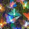 Solar Butterfly Lawn Light Fiber Optic Butterfly Garden Light Solar Powered Waterproof Outdoor Light