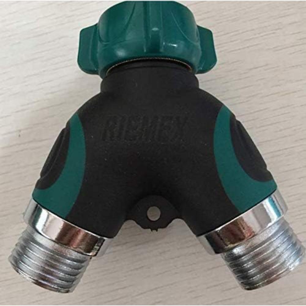 Metal Garden Hose Splitter Upgraded 2025, 2 Way Y Hose Connector, Easy Grip, Easy To Open