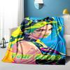 1PC Custom Name "Vibrant Neon Fantasy Artwork" flannel blanket versatile,all-season throw suitable for the living room,bedroom,camping,travel,and gift
