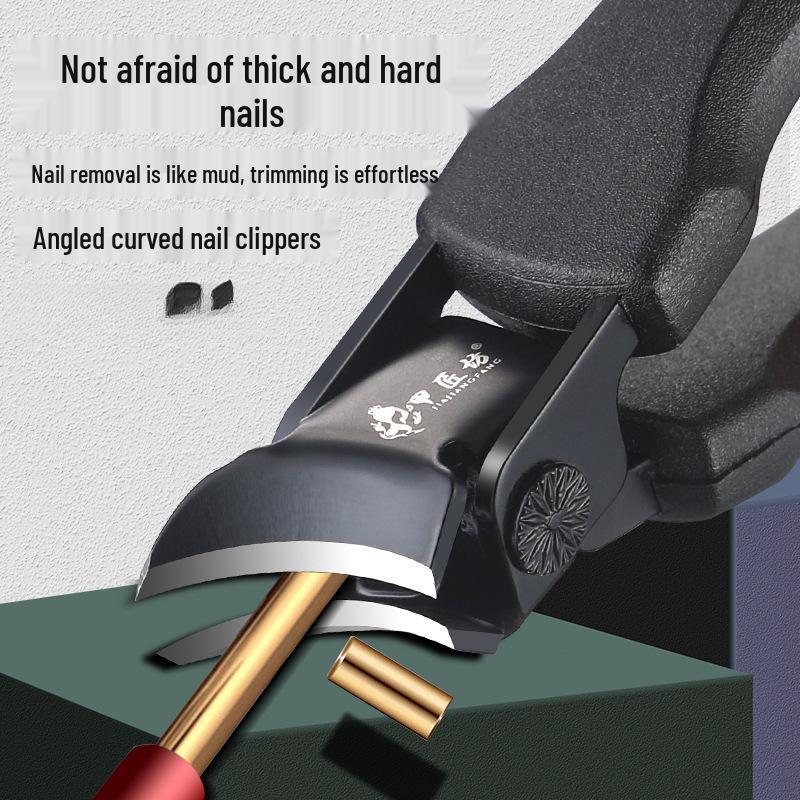 Large Thickened Angled Nail Clippers for Thick Nails - Super Sharp Pedicure Pliers