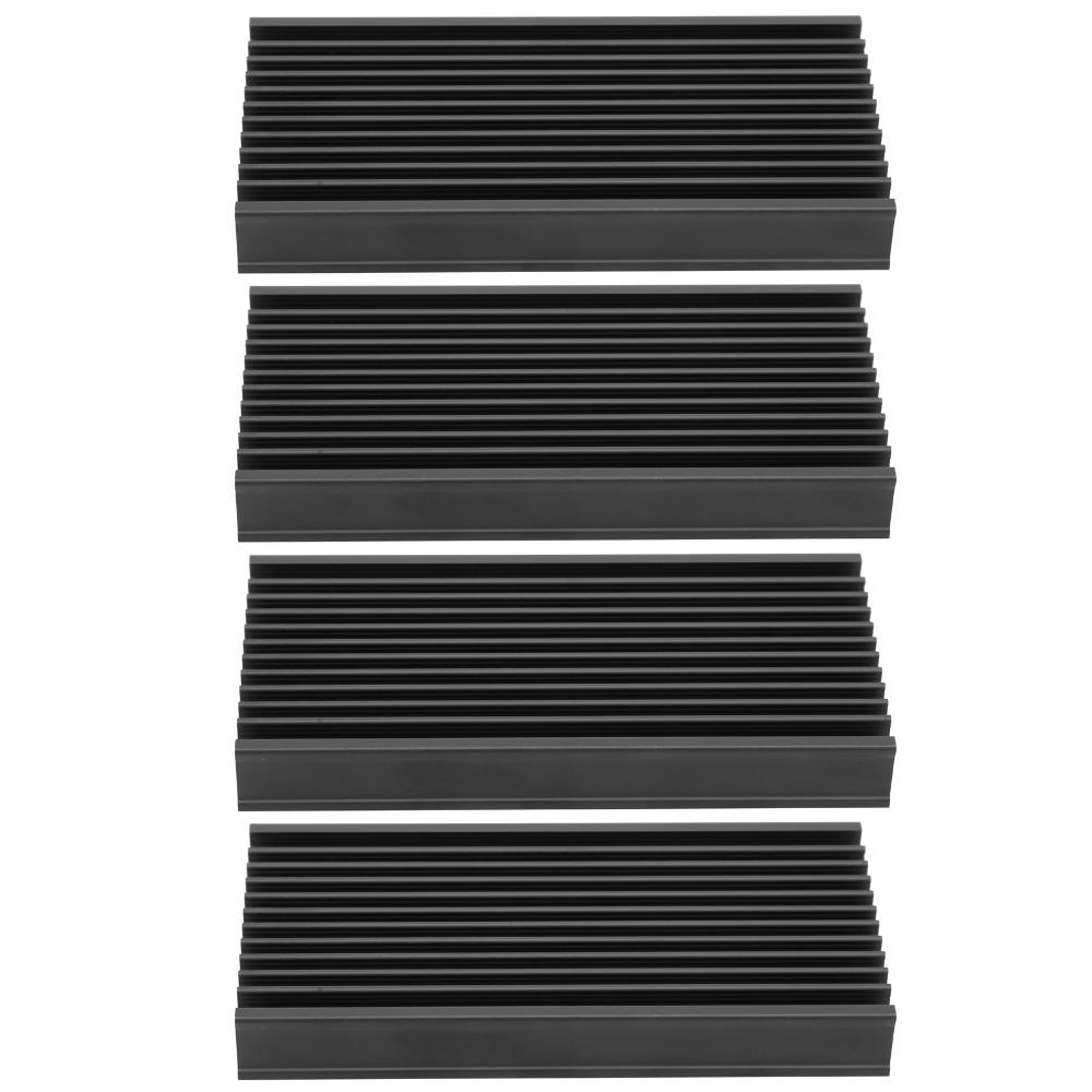 4Pcs Black Heat Sink Aluminum Heat Sink Chip Heat Diffusion Fin Black Heat Sink Circuit Board