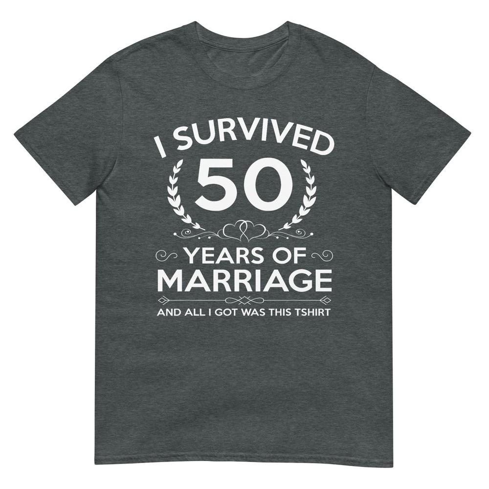 Regali Anniversario di Matrimonio 50 Anni Coppia Marito Moglie 50 Anni Maglietta