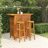 Vidaxl 3-Cz. Garden Bar Furniture Set, Solid Acacia Wood