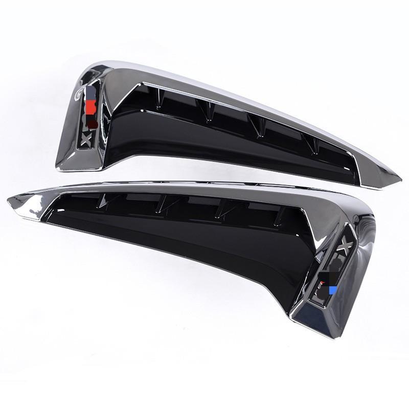 For BMW X5 F15 2014 2015 2016 2017 Car Styling ABS Chrome Side Wing Fender Air Guide Vents Frame Trim