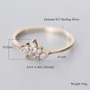 Fashion 925 Silver Crystal Crown Rings Jewelry Charms CZ Zircon Ring for Women Engagement Wedding Ring Gift