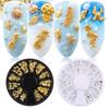 Metal Stud Sea Series for Shell Starfish Shape Alloy Nail Art 3D Decor Star Starfish Seashell Manicure DIY Decals Filler