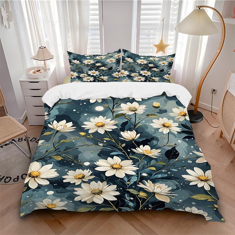 

3pcs Floral Pattern Bedding Set, Includes 1 Comforter + 2 Pillowcases, Without Pillow Inserts, Soft Comfortable, Lightweight Breathable036 135x200cm