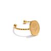 Yhpup 12 Month Birth Flower Floral Oval Open Ring Minimalist Stainless Steel 18K Golden Plated Charm Finger Jewelry Wholesale