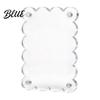 Magnetic Picture Display Holder 1/10 Pairs Clear Acrylic Photo Frame Magnet for Fridge Instant Photos Frames with Scalloped Edges Refrigerator