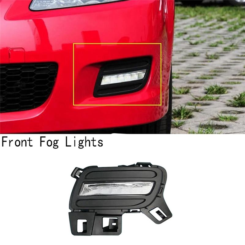 A03E-Front Fog Lights Turn Signal Light For Mazda 6 2008-2013 Daytime Running Lights