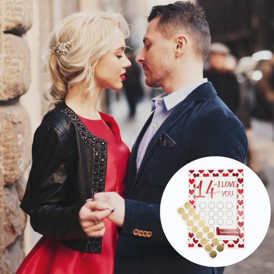 1 Set Rubbelkarten Liebe über 14 Dinge, die ich Dir zum Valentinstag Rubbelkarte Romantisch