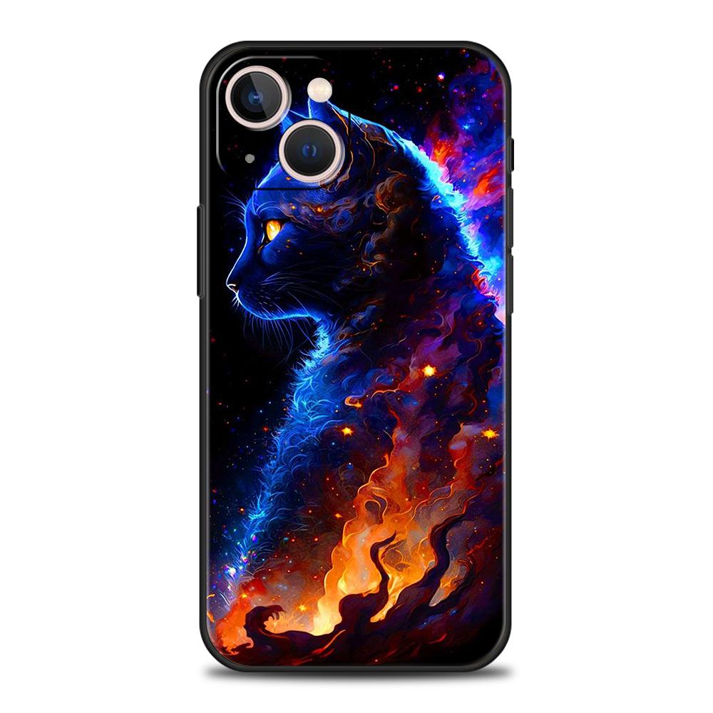 CAT Phone Case Cover for iPhone 16 15 14 13 12 Pro Max XR XS X 11 7 8 Plus Shockproof Silicone Soft TPU Shell Capas Coque Bags