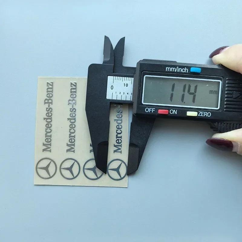 Samolepka na auto 5x1cm Malá niklová štítková samolepka Znak auta Jmenovka Hvězdné logo pro interiér, konzoli, čelní sklo, okno Mercedes Benz