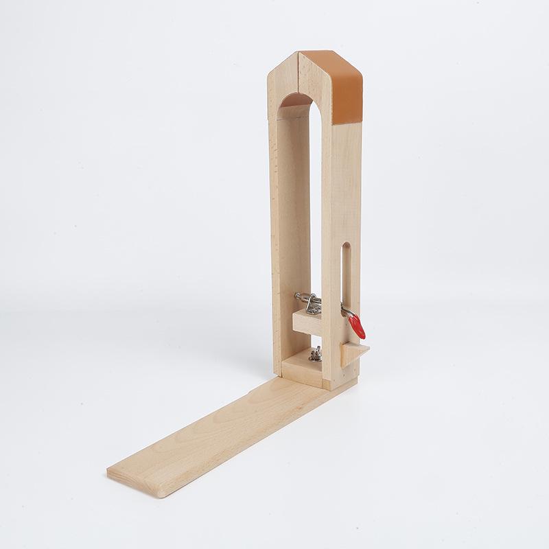 Sheng Yi Chuang Hand-Stitched Leather Clamp: Medium Beech Wood Auxiliary Tool for Leather Sewing