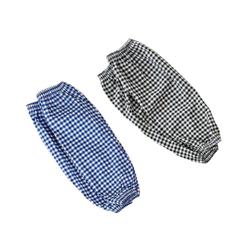 Cotton Checkered Work Sleeves 2set
