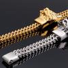 Gotische Herren Edelstahl Armband mit Löwenkopf Punk Rock Biker Schmuck an Handketten Armbänder Hypoallergen Geschenke