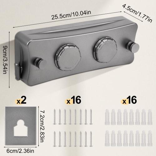 Built-in Clothes Drying Wire, 40kg Weight Capacity, 5.1m Wire Length, Stainless Steel, Flexible Extension, Indoor Clothes Drying, Double Clothes Dryin