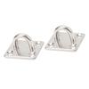2Pcs Boat Square Pad Eye Stainless Steel Firm Durable Marine SS Pad Hardware for Yacht 30 X 35mm 1.2 X 1.4in
