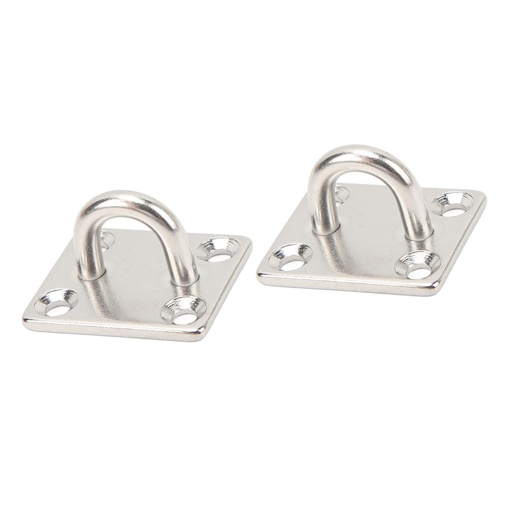 2Pcs Boat Square Pad Eye Stainless Steel Firm Durable Marine SS Pad Hardware for Yacht 30 X 35mm 1.2 X 1.4in