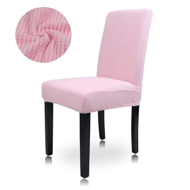 Airldianer Jacquard Plain Dining Chair Cover Spandex Elastic Chair Slipcover Case Stretch Chair Cover For Wedding Hotel Banquet3