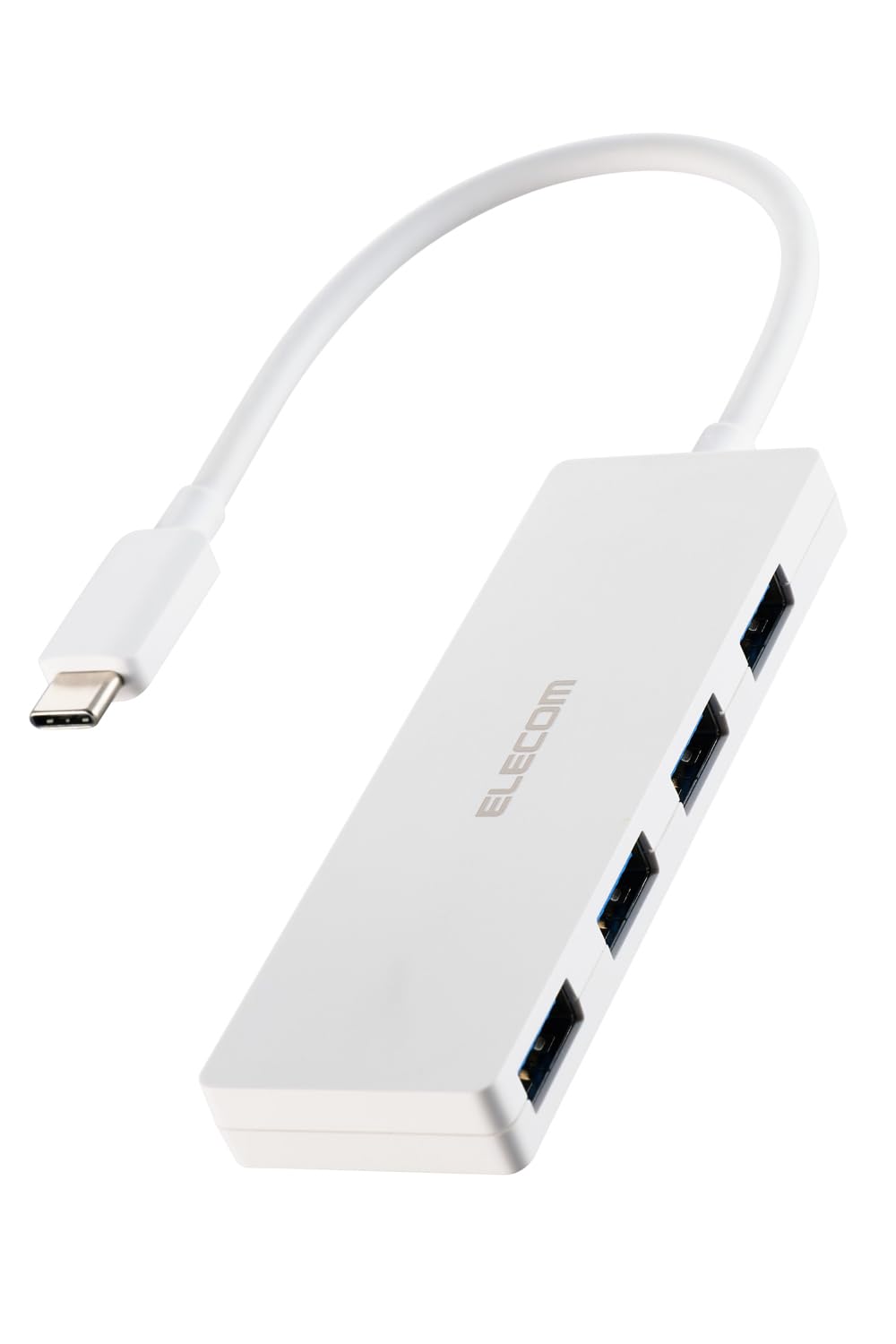 

ELECOM USB USB 4 Bus 15cm Hub, 3.2 (Gen 1), 5Gbps, USB-C Connection, Ports, Powered, Cable, White, U3HC-H040WH білий