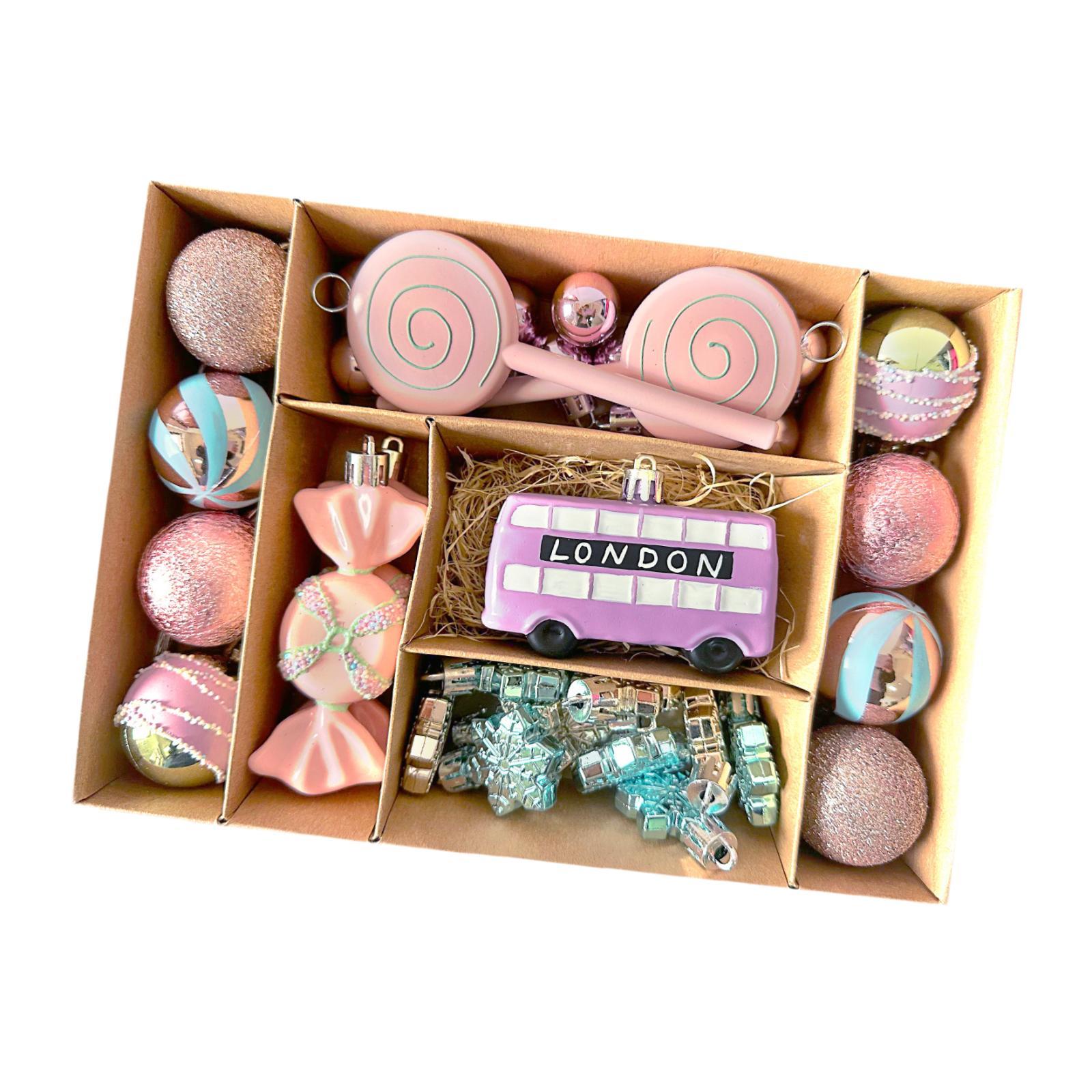 

Набор подвесных рождественских шаров, декоративные аксессуары, рождественское украшение, ассорти, для настольных композиций, многофункциональный