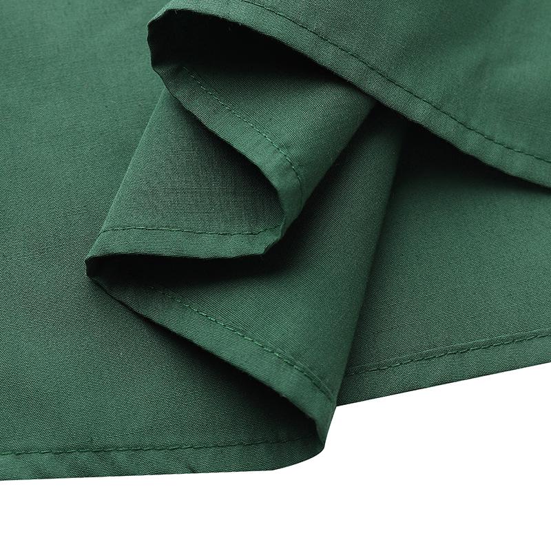 Women's Button Up Kaftan Oversized Dress Solid Color Casual 3/4 Sleeve Flounce Hem Long Dress