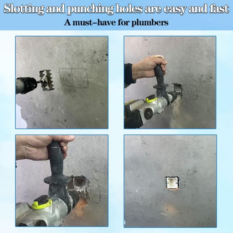 86 Line Box Socket Hole Punching Quick Electric Hammer Open Hole Tool Hardware Tool Square/Round Handle Hardened Steel