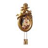 Oval Photo Frame Ornate Picture Vintage Style Embossed Cherub Figurines Tabletop Wall