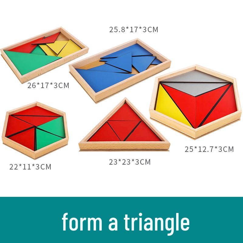 

Triangle Montessori Shape Building Blocks for Early Childhood Development