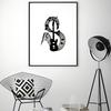 Iron Metal Pipa Wall Art, Musical Staff Decor, Minimalist Design for Living Room Office Kitchen Cafe Home, Christmas Gift
