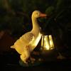Solar Garden Statue Duck Solar Lantern Outdoor Home Decoration Cute Duck Statue With Solar Lantern For Lawn Patio Courtyard