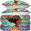 Tribal Woman Duvet Cover Colorful Ethnic African Woman Comforter Cover Pillowcase Double Queen King Size Polyester Qulit Cover