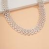 Mesh Design Exaggerated Cuban Chunky Chain Zinc Zinc Alloy Steampunk Choker Cool Hip Hop Necklace  Girls