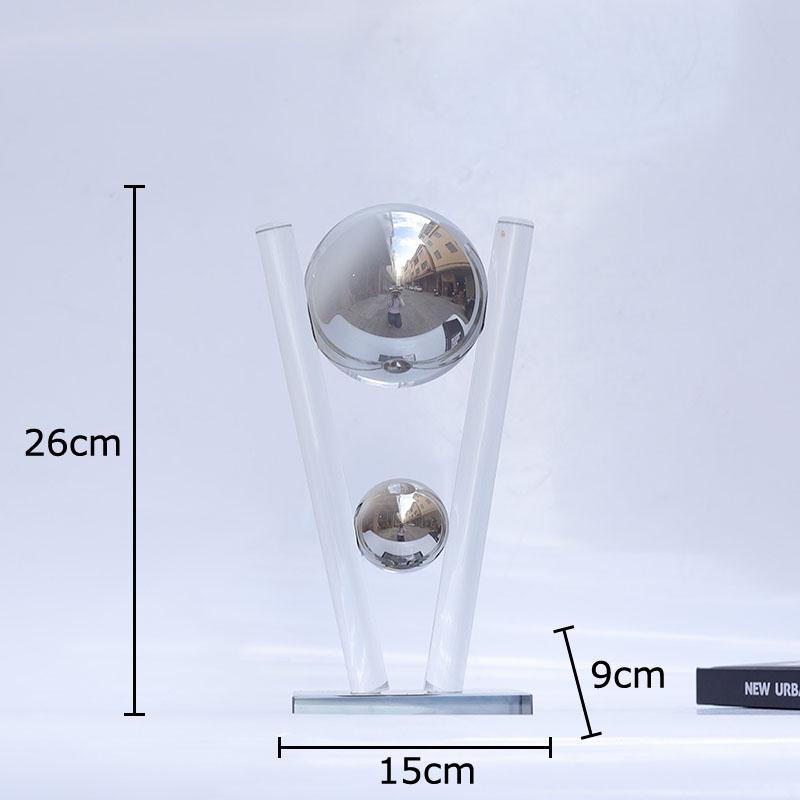 Geometric Spherical Crystal Statue Abstract Crafts Desk Decoration Minimalist Transparent Crystal Sculpture Modern Home Decor