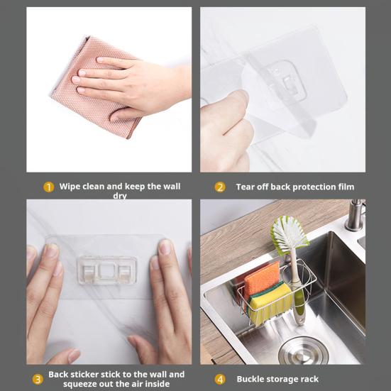 Suport Burete Organizator Caddy pentru Chiuveta de Bucătărie Capacitate Portantă Mare Design Gol Ușor de Instalat Raft Organizator Caddy pentru Chiuvetă