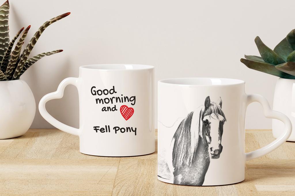 Fell Pony - cup with a horse, a cute cup with a heart-shaped handle, a universal gift from the Art-Dog brand