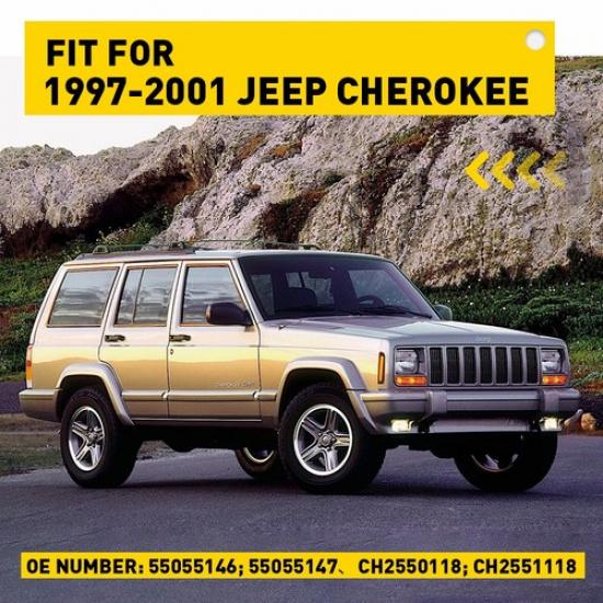 Smoked Side Signal Marker Lights 1997-2001 For Cherokee Waterproof Jeep LH + RH