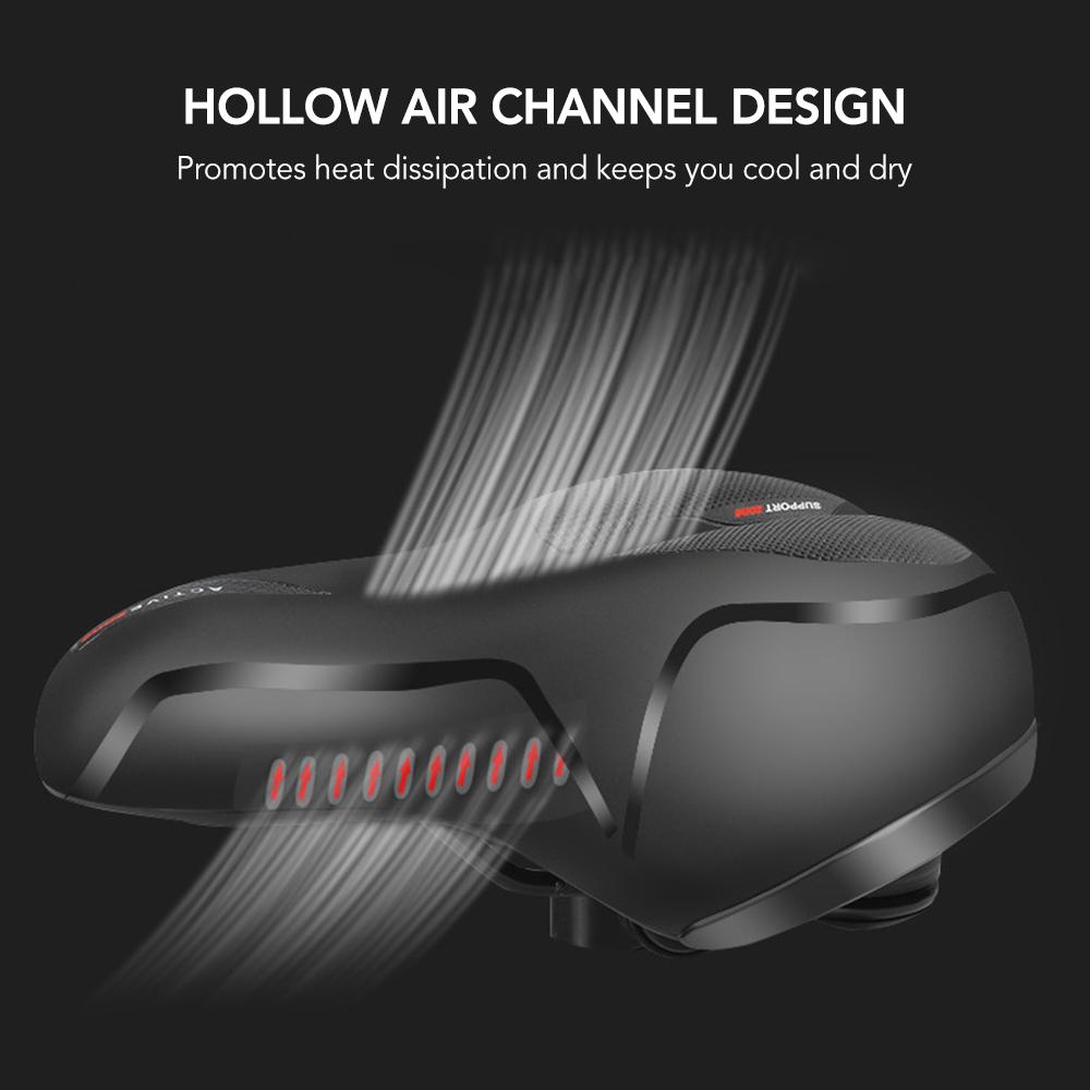 Scaun de bicicletă MTB, impermeabil, cu gol, respirabil, șa de bicicletă, cu absorbție duală a șocurilor, spumă moale cu memorie