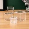 Modern Minimalist Clear Plastic Organizer Container With Lid For Stationery Toys Medicine